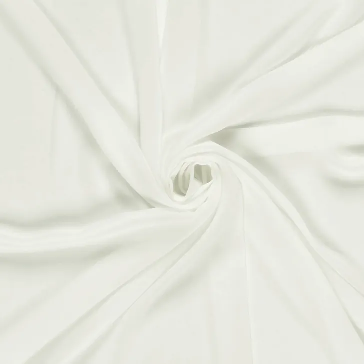 Chiffon effen ivoor